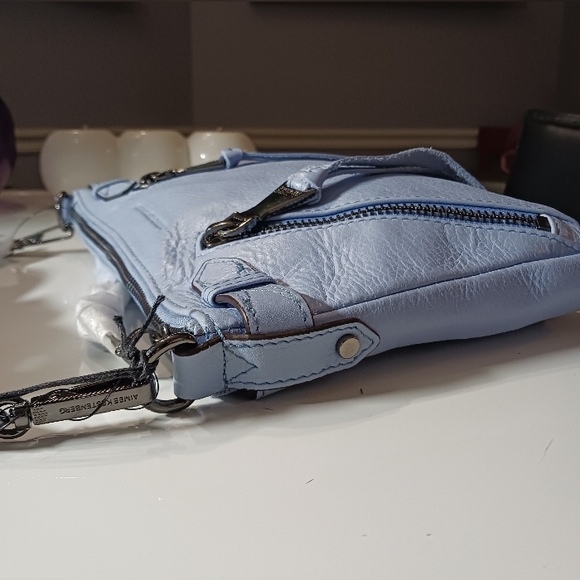 AIMEE KESTENBERG Muse City Slicker Leather Crossbody Bag Periwinkle blue - Picture 7 of 11